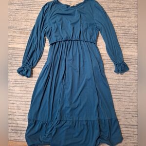 3 For $21 XL Maternity/nursing Teal Long Sleeve Dress